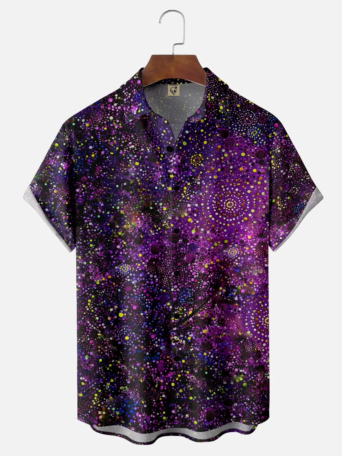 Hardaddy X Neika Moisture-wicking Starry Night Chest Pocket Hawaiian Shirt