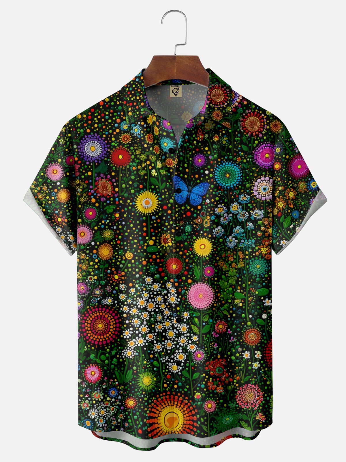 Hardaddy X Neika Moisture-wicking Landscape Floral Chest Pocket Hawaiian Shirt