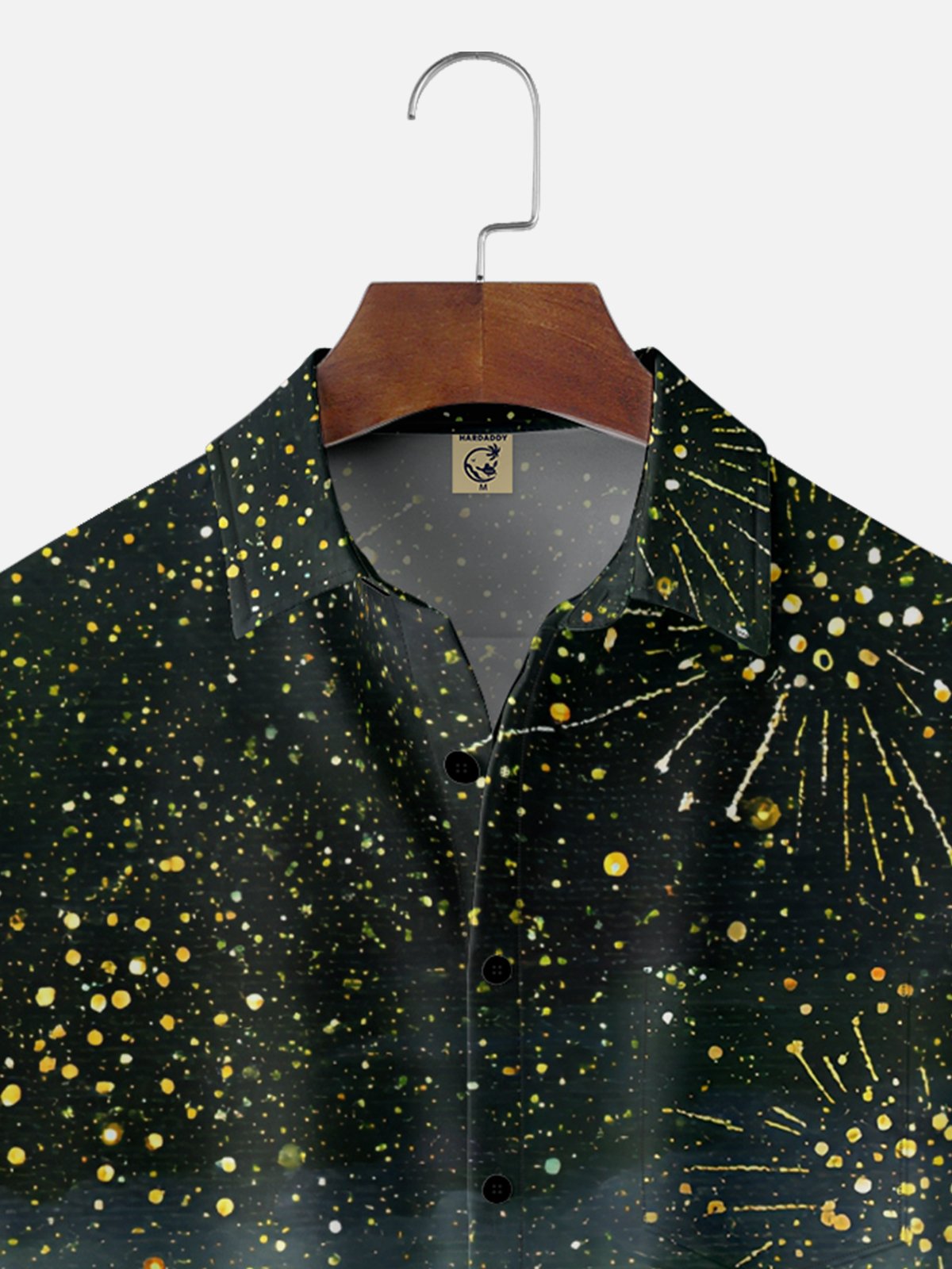 Hardaddy X Neika Moisture-wicking Landscape Starry Night Chest Pocket Hawaiian Shirt