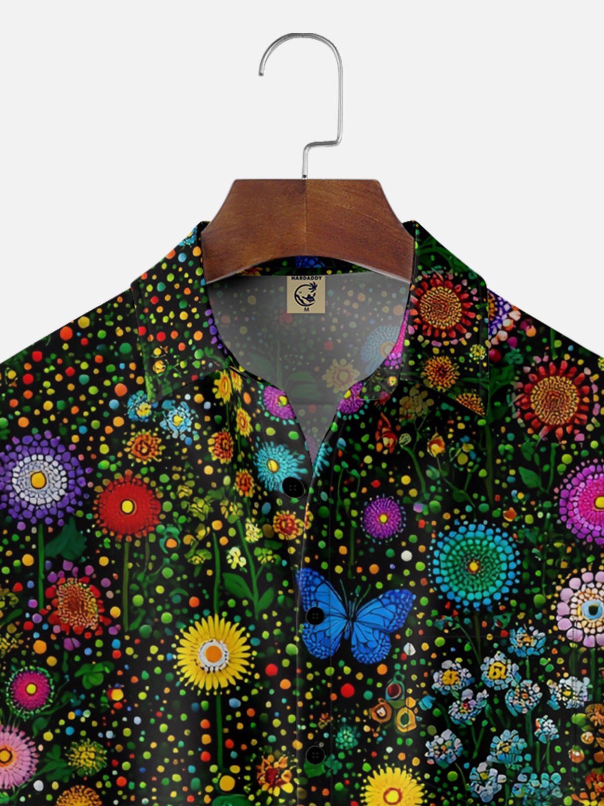 Hardaddy X Neika Moisture-wicking Landscape Floral Chest Pocket Hawaiian Shirt