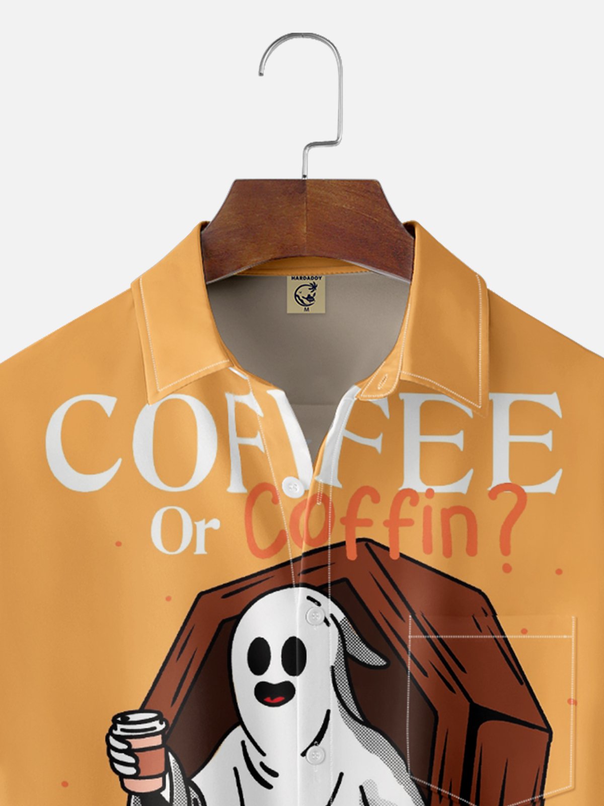 Hardaddy X Kimprut Imut Moisture-wicking Halloween Ghost Chest Pocket Resort Shirt