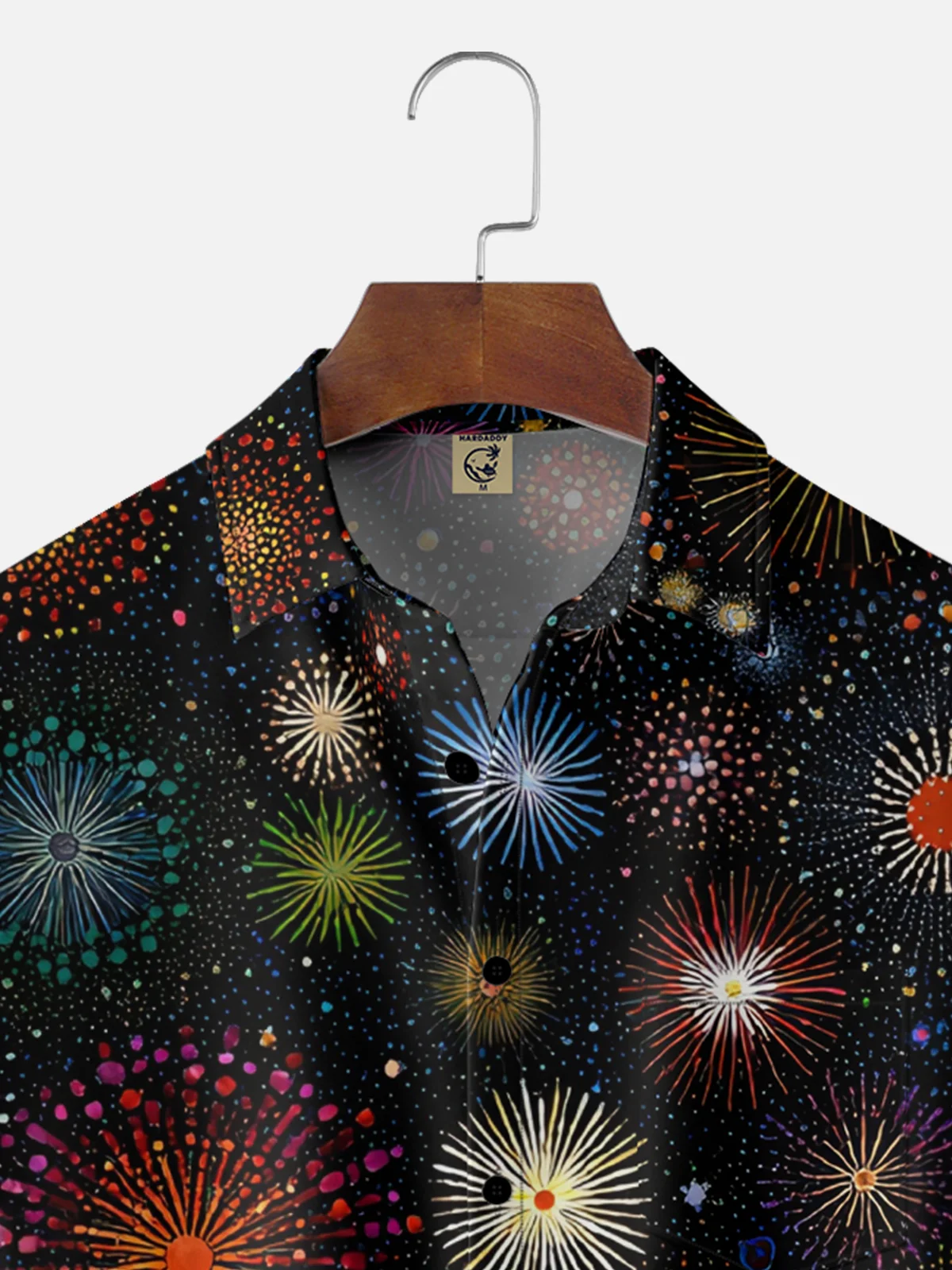 Hardaddy X Neika Moisture-wicking Fireworks Chest Pocket Hawaiian Shirt