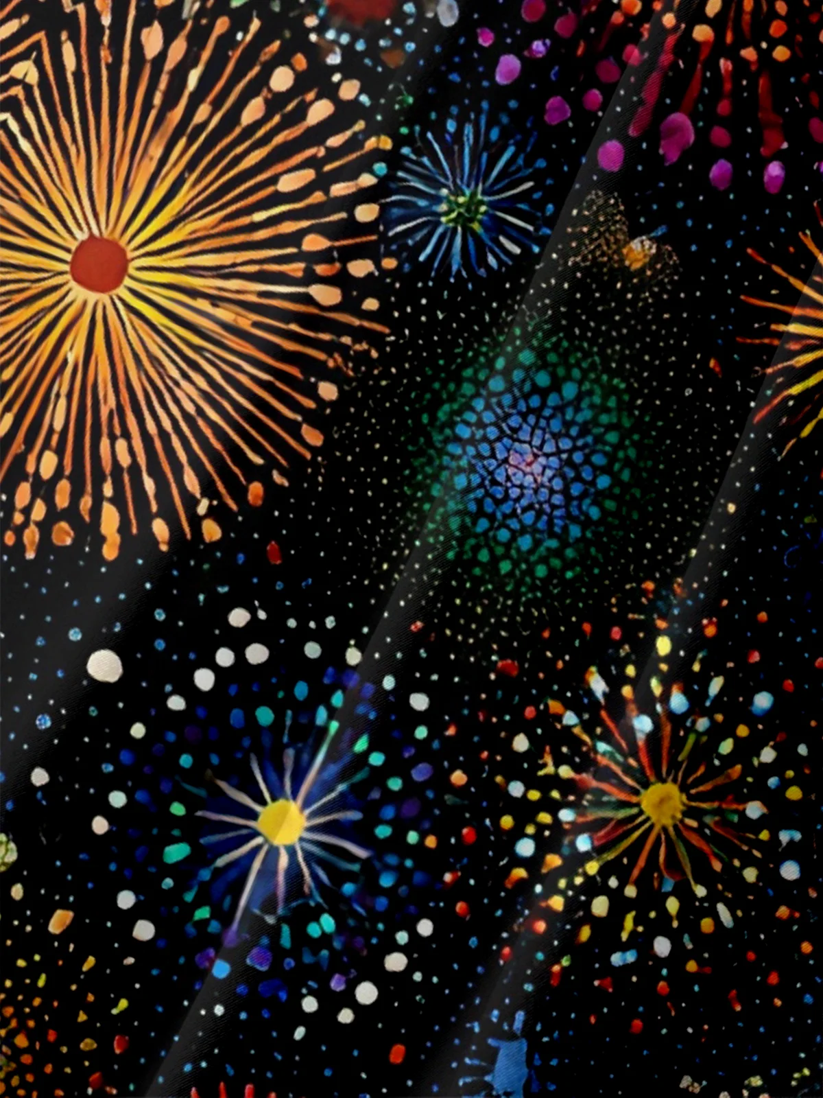 Hardaddy X Neika Moisture-wicking Fireworks Chest Pocket Hawaiian Shirt