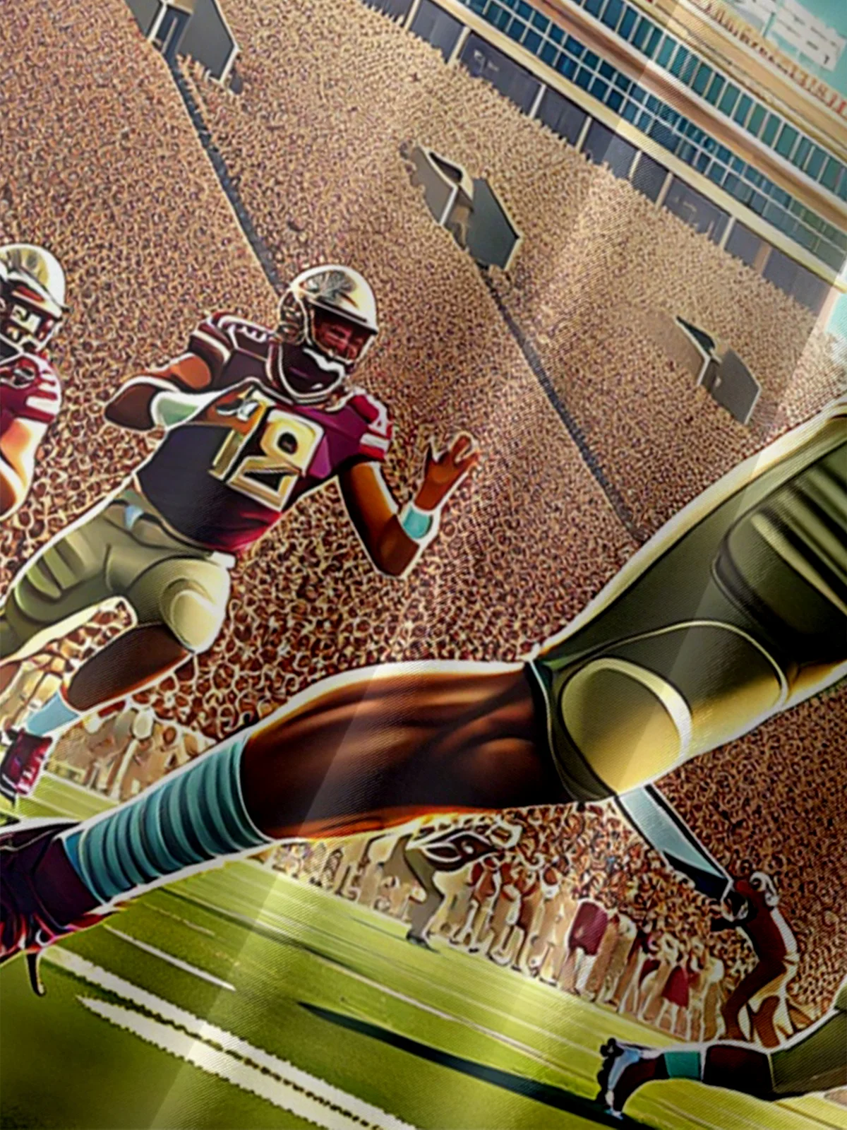 Moisture-wicking American Football Florida Art Seminoles Chest Pocket Casual Shirt