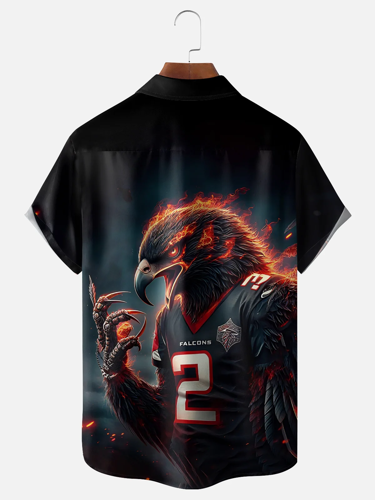 Moisture Wicking Football Atlanta Falcons Chest Pocket Hawaiian Shirt