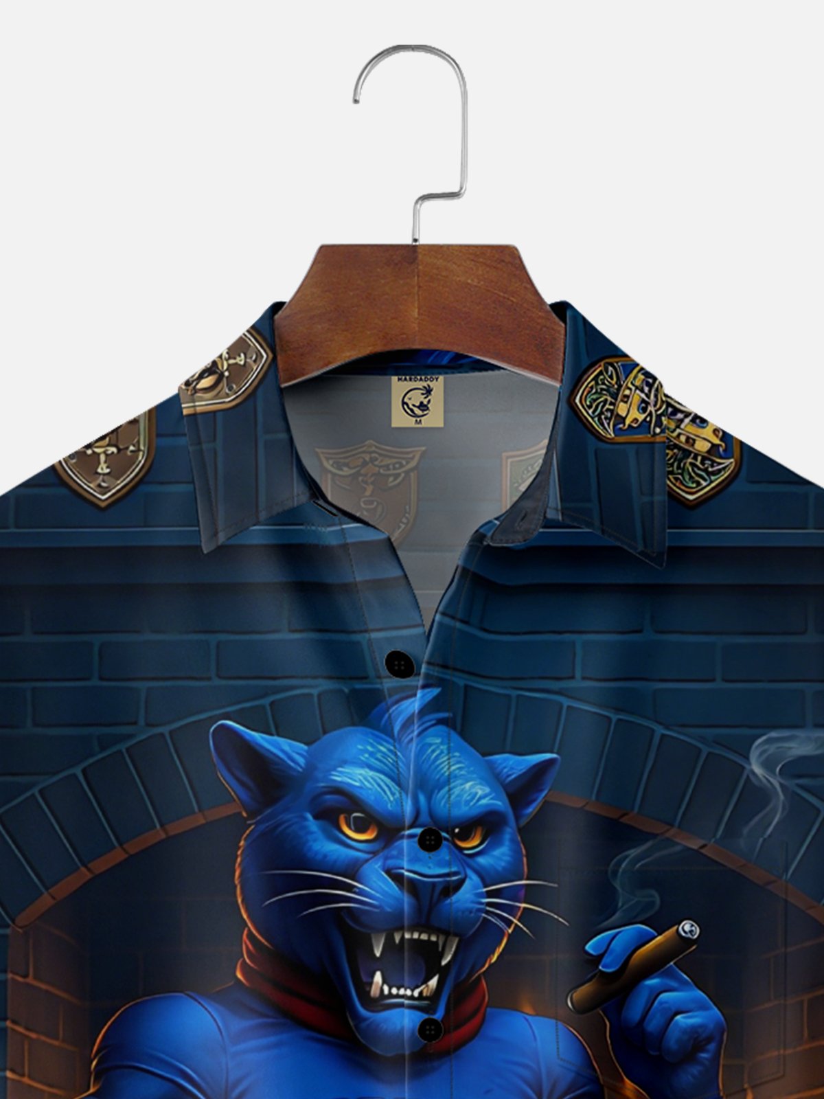 Moisture-wicking American Football Georgia Art Black Panthers Chest Pocket Casual Shirt