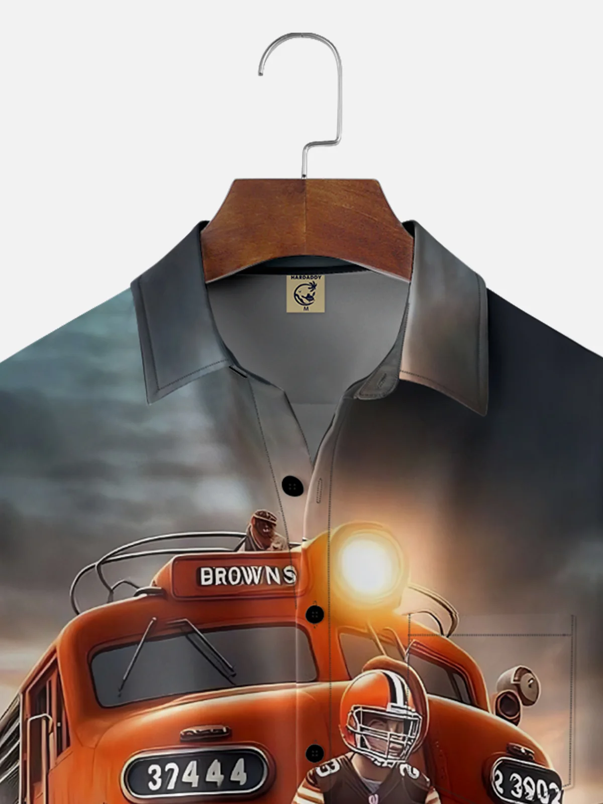 Moisture Wicking Cleveland Browns Football Chest Pocket Hawaiian Shirt