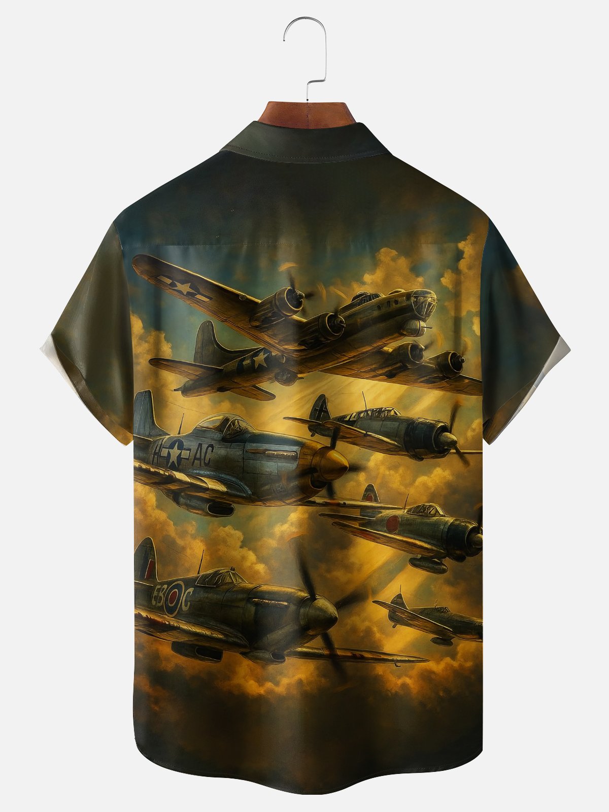 Moisture-wicking Veterans Day Air Force Chest Pocket Casual Shirt