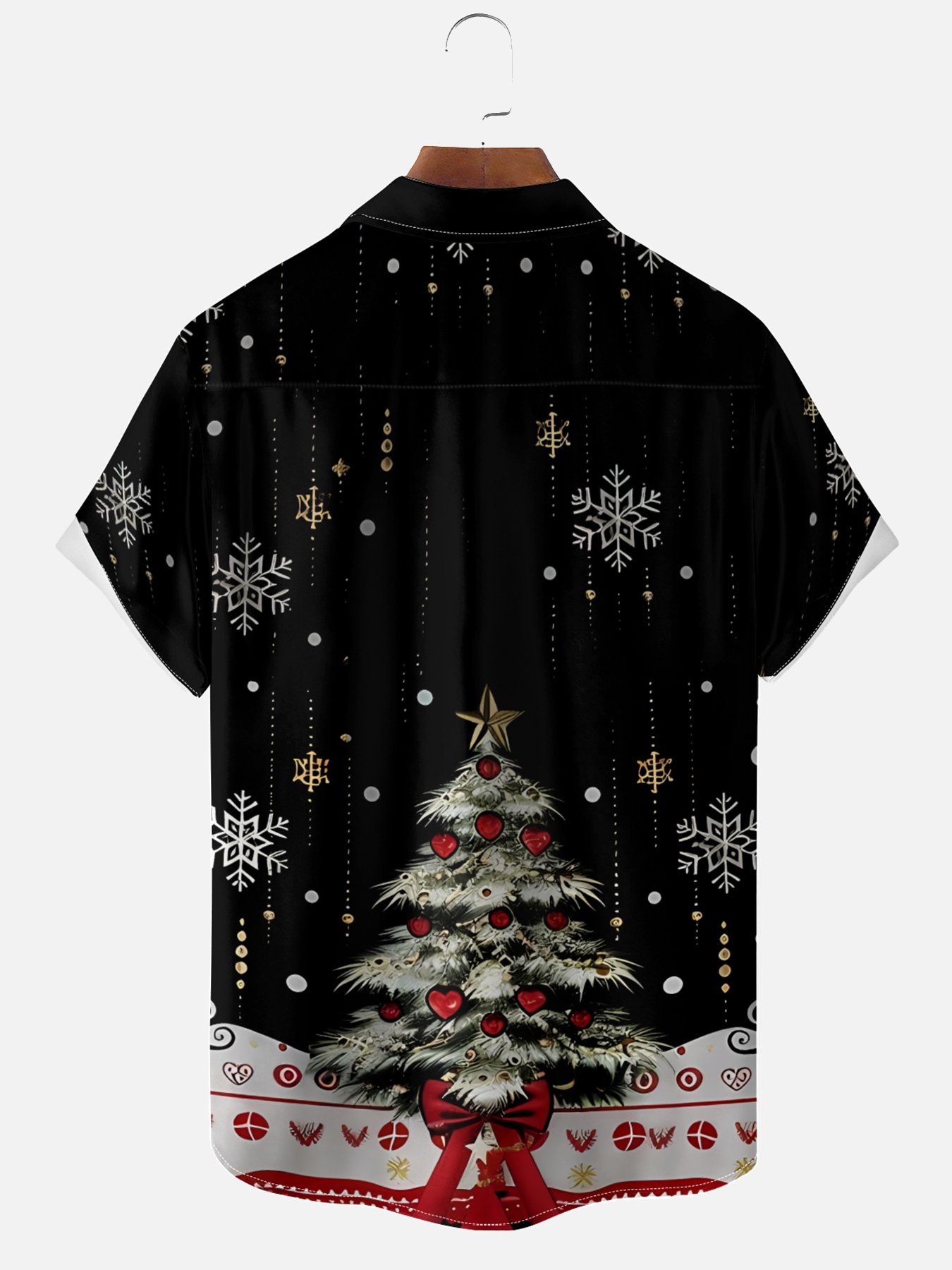 Moisture-wicking Christmas Tree Chest Pocket Ugly Shirt