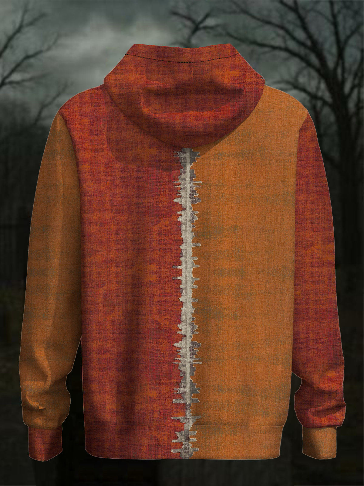 Halloween Patchwork Hooded Sweatshirt