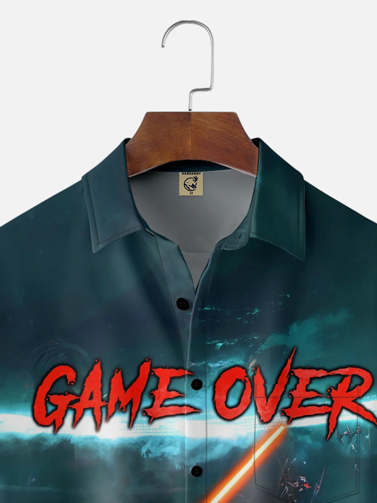 Moisture-wicking Star Football Chest Pocket Casual Shirt
