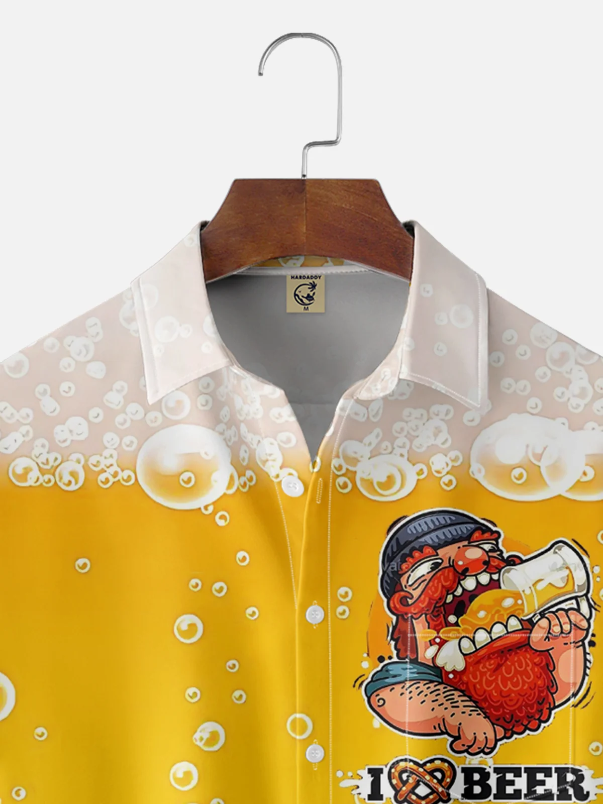 Moisture Wicking I Love Beer Chest Pocket Hawaiian Shirt