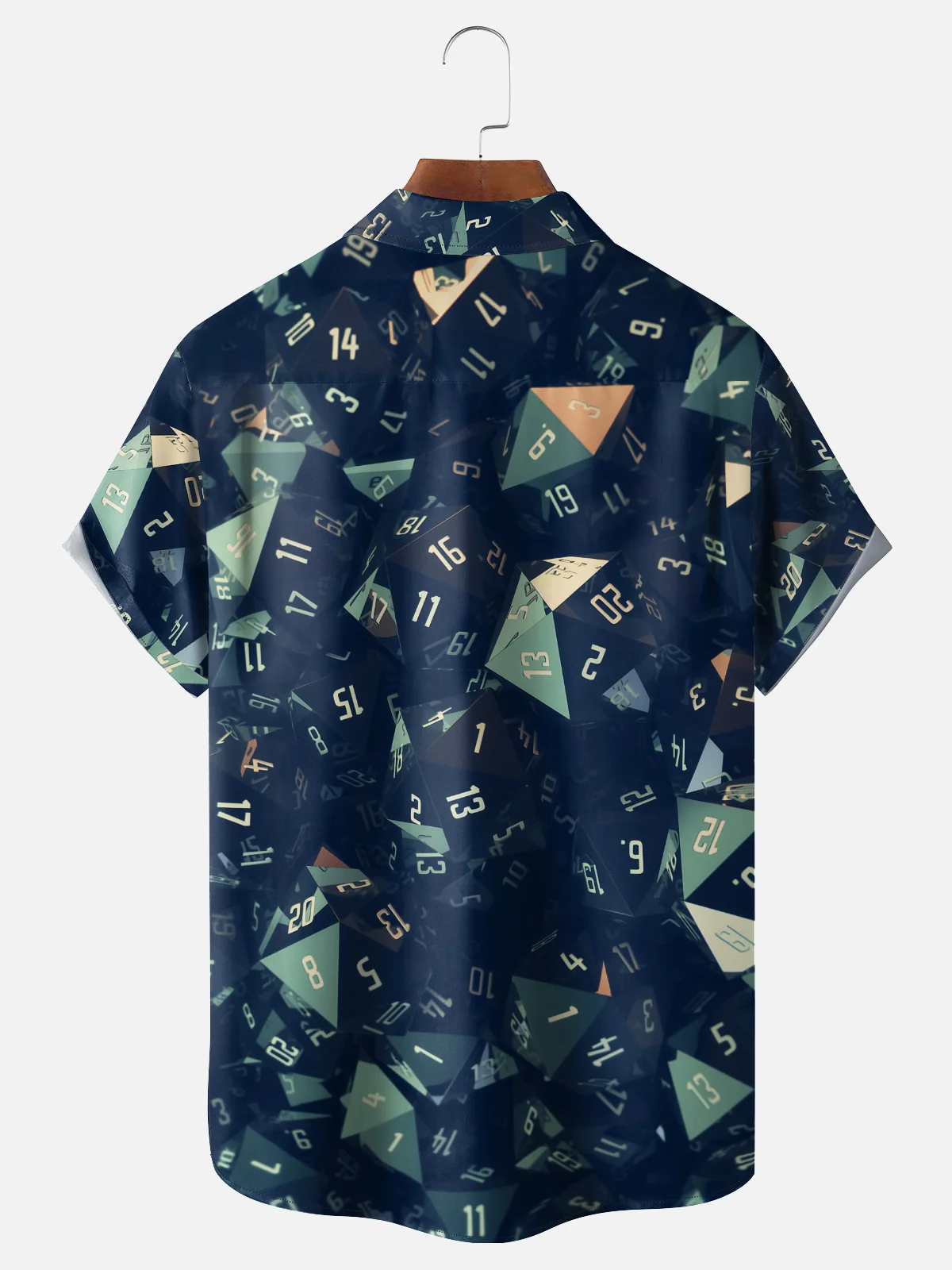 Moisture-wicking Dice Board Game Geek Chest Pocket Casual Shirt
