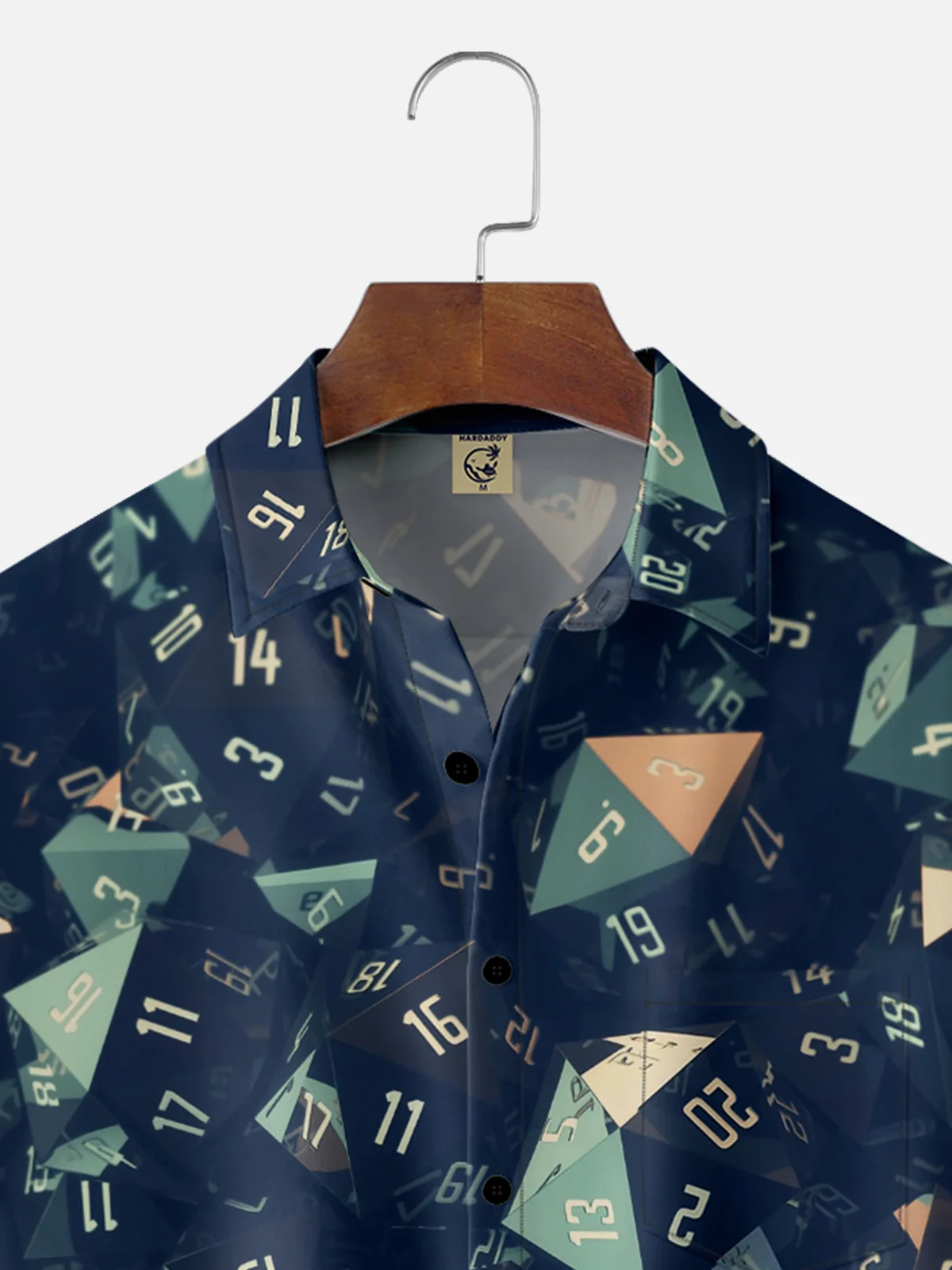 Moisture-wicking Dice Board Game Geek Chest Pocket Casual Shirt