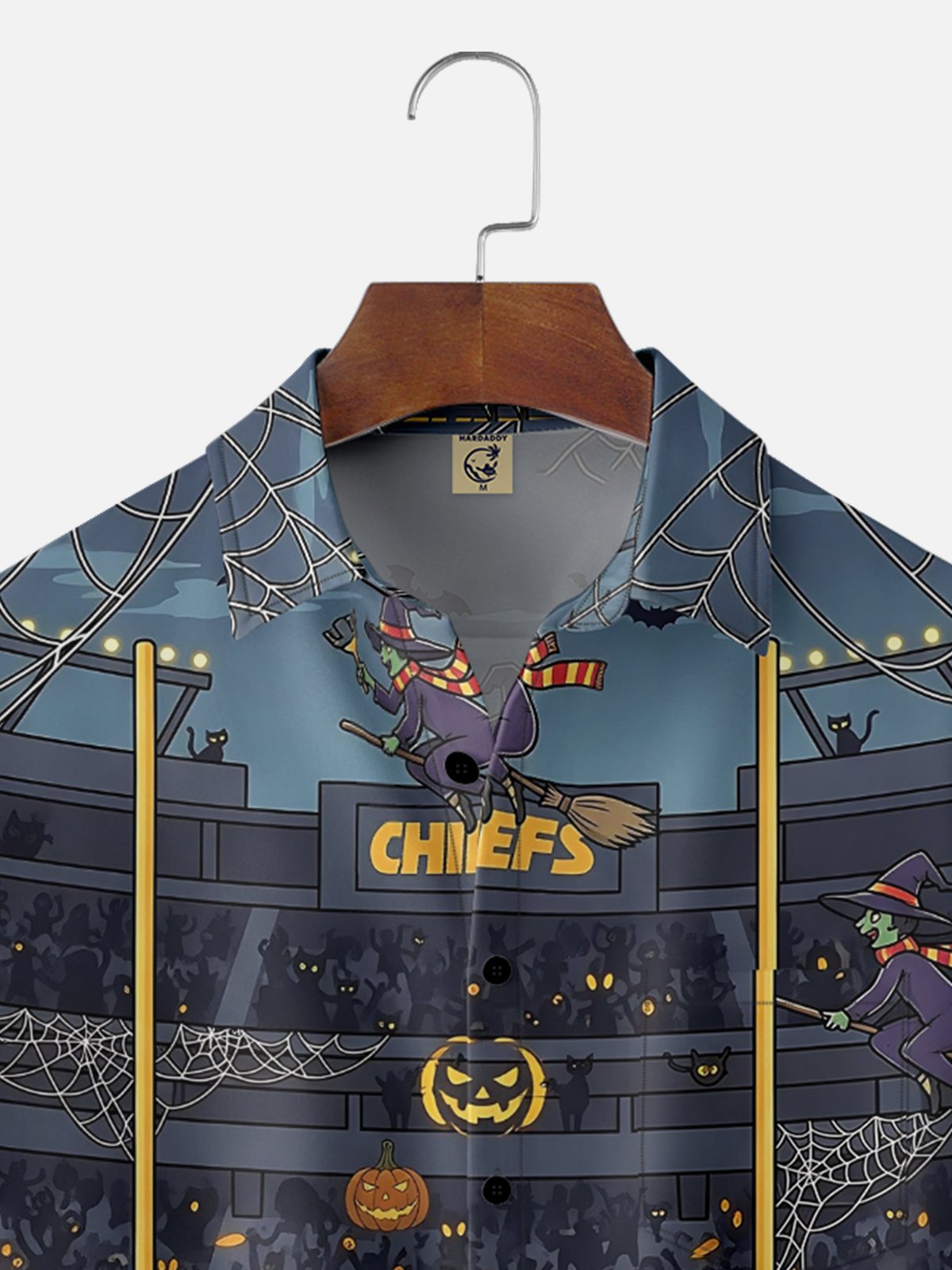 Moisture Wicking Halloween Football Game Kansas City Chiefs Chest Pocket Hawaiian Shirt