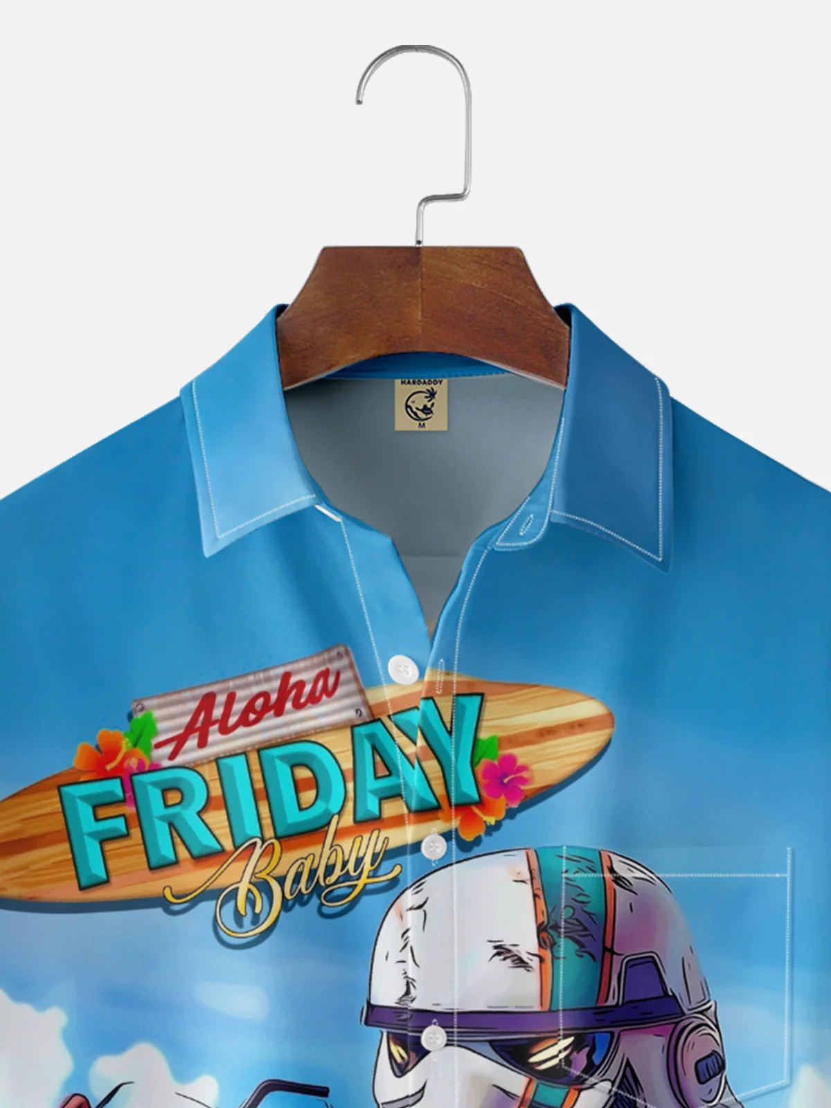 Moisture-wicking Star Aloha Friday Baby Chest Pocket Hawaiian Shirt