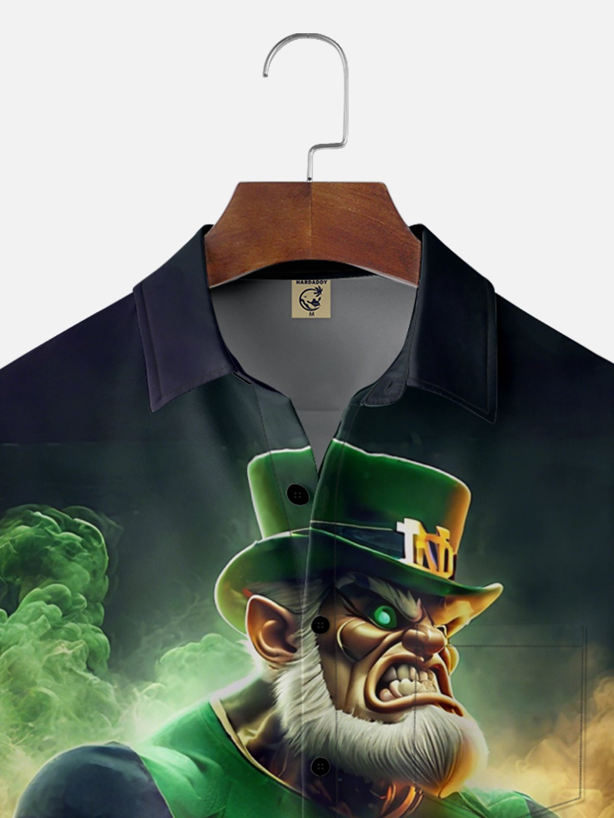 Moisture-wicking American Football University of Notre Dame Art Fighting Irish Chest Pocket Casual Shirt