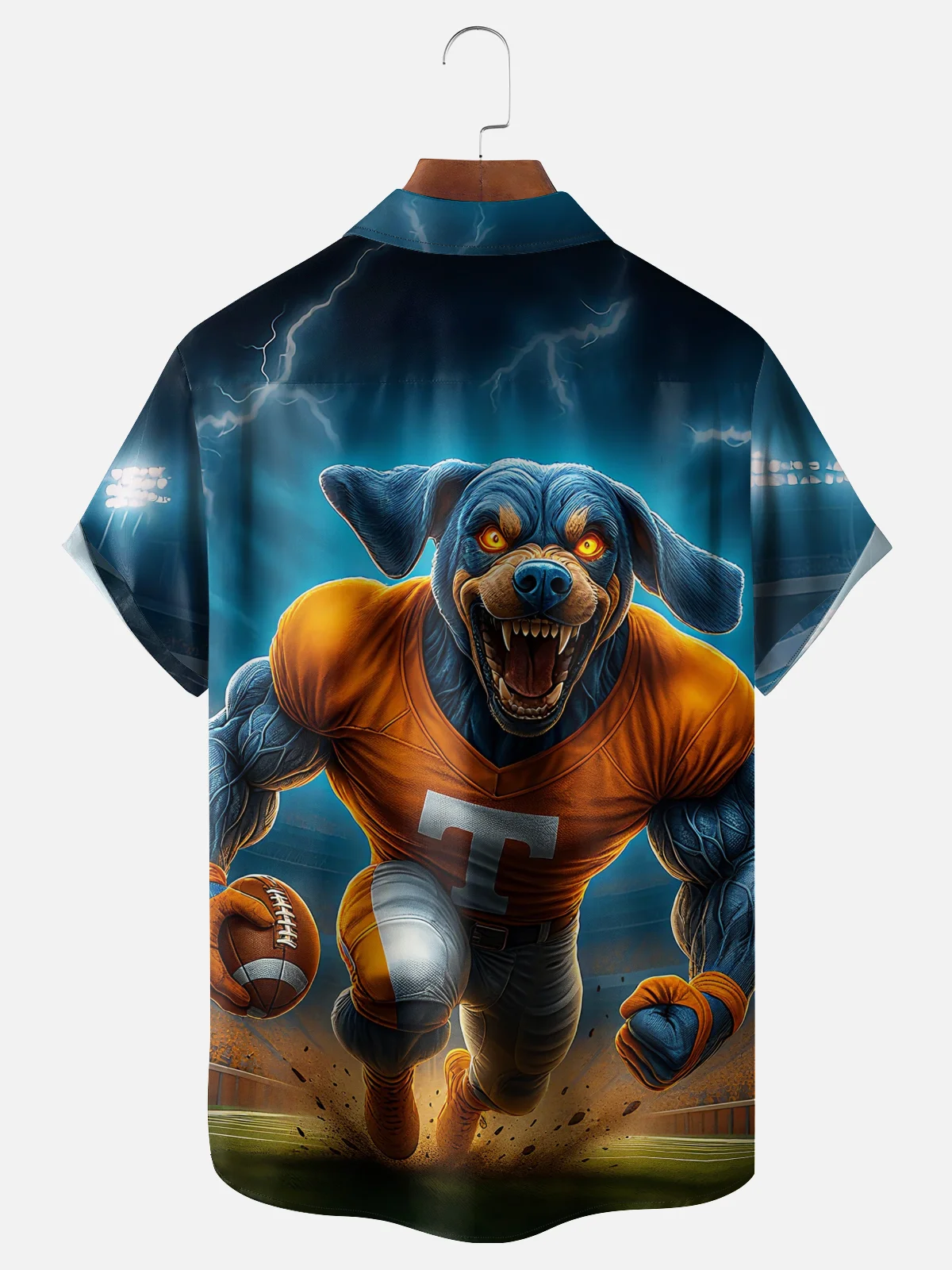 Moisture-wicking American Football Tennessee Art Volunteer Chest Pocket Casual Shirt