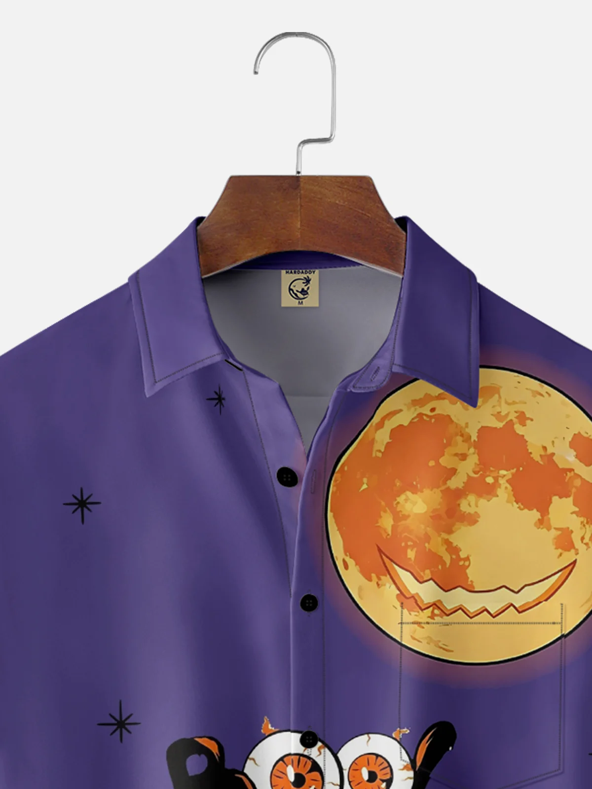Moisture Wicking Halloween Hut Chest Pocket Hawaiian Shirt