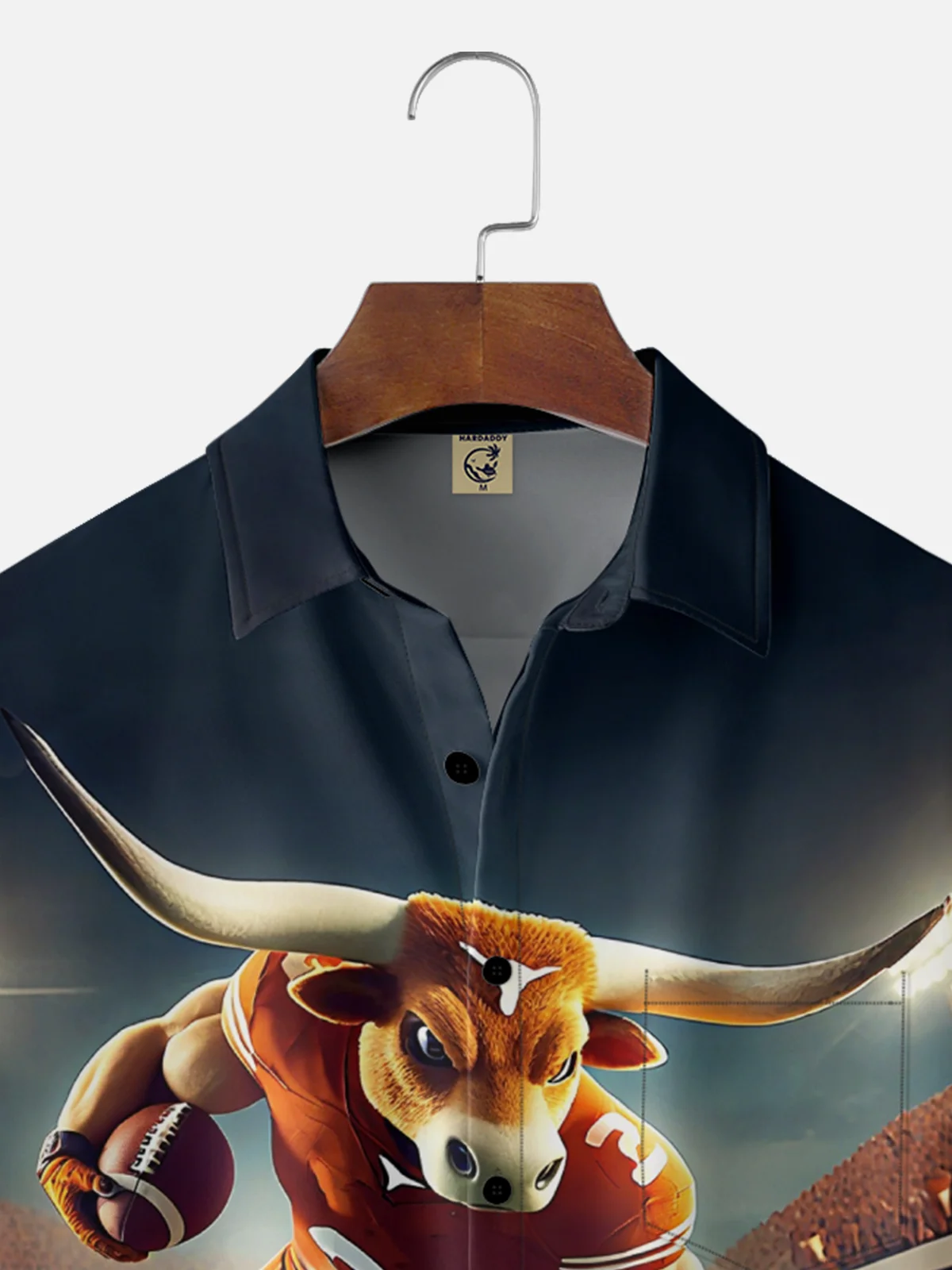 Moisture Wicking Football Texas Longhorns Breast Pocket Hawaiian Shirt