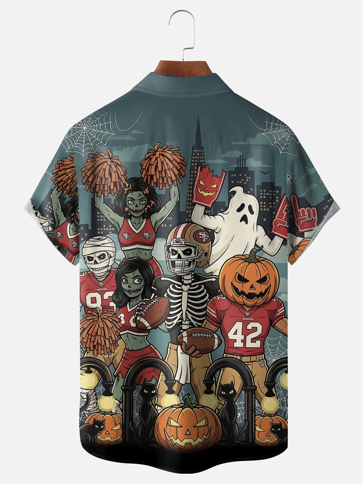 Moisture Wicking San Francisco 49ers Football Chest Pocket Hawaiian Shirt