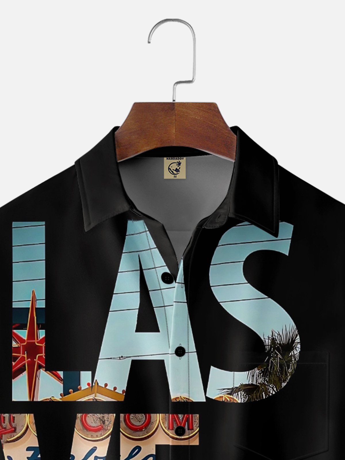 Moisture-wicking Las Vegas Sunset Chest Pocket Casual Shirt