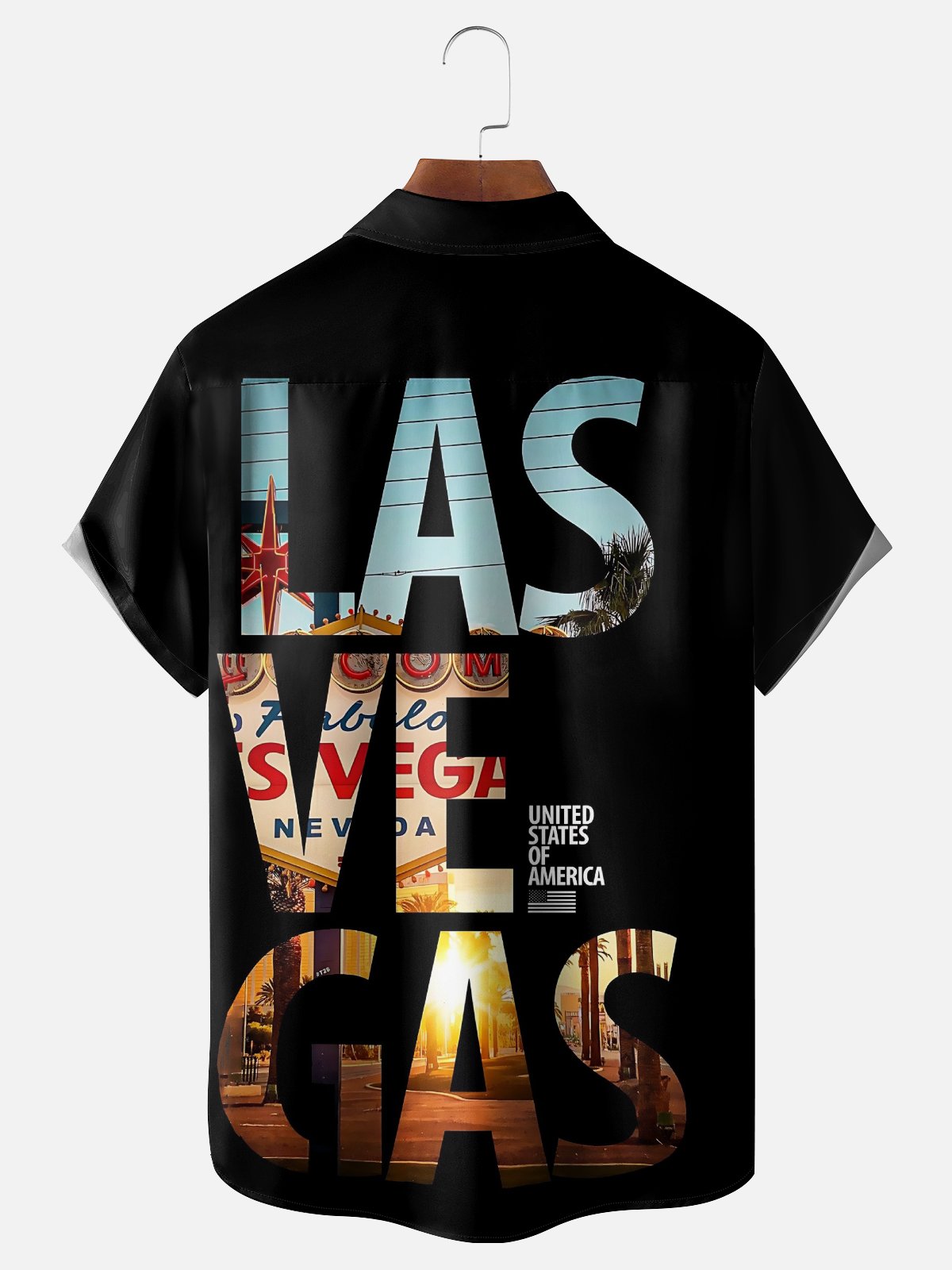 Moisture-wicking Las Vegas Sunset Chest Pocket Casual Shirt