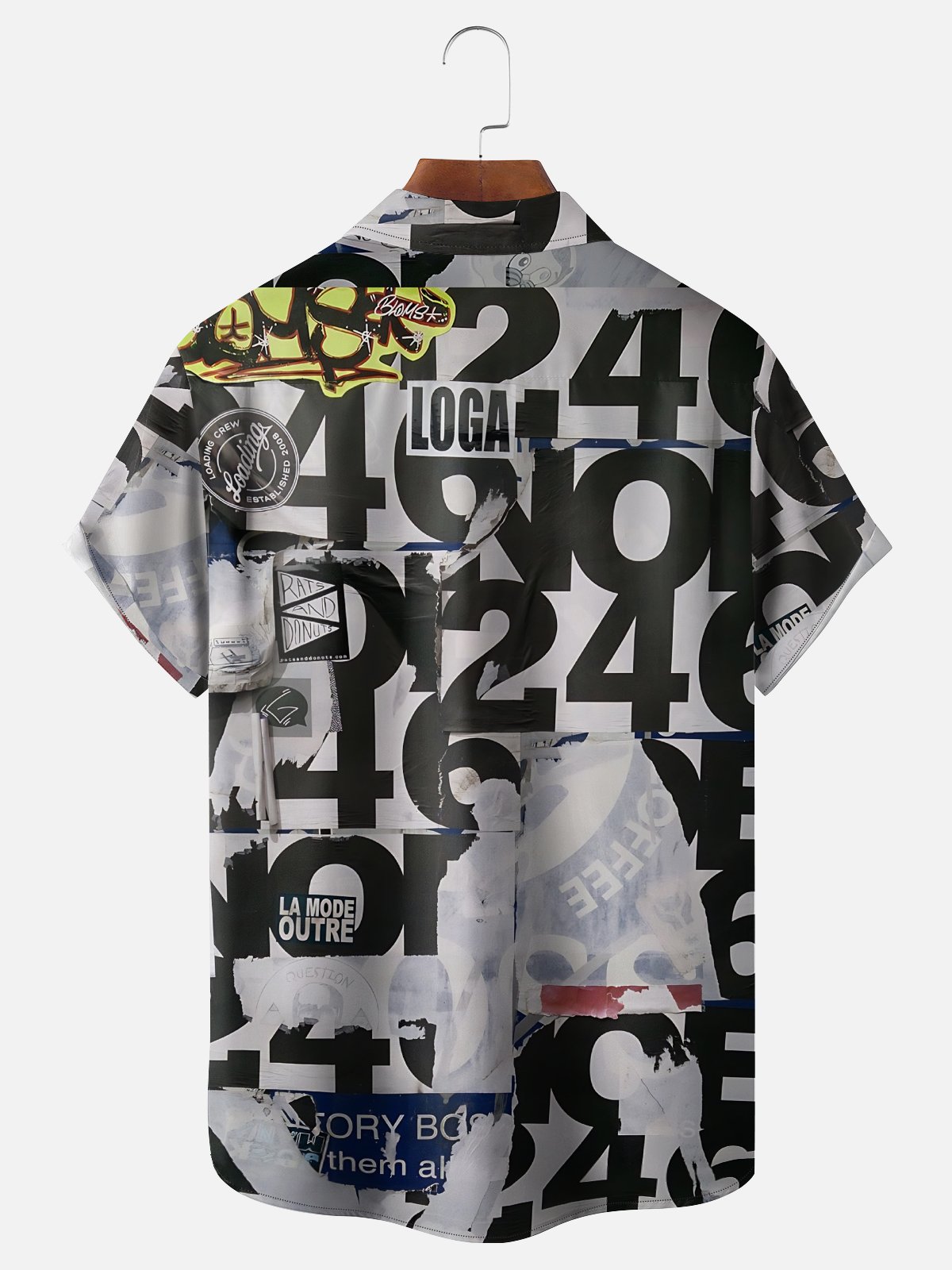 Moisture-wicking Trendy Design Numbers Chest Pocket Casual Shirt