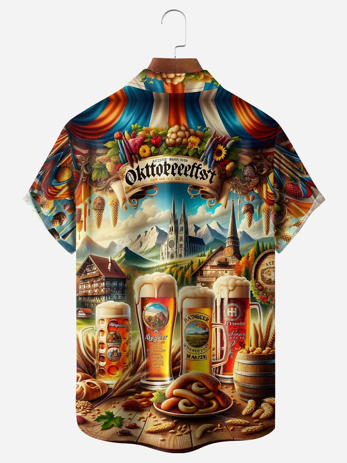 Moisture-wicking  Oktoberfest Beer Chest Pocket Casual Shirt