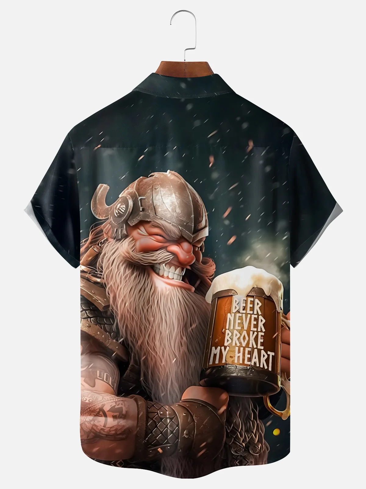 Moisture-wicking Oktoberfest Viking Chest Pocket Casual Shirt