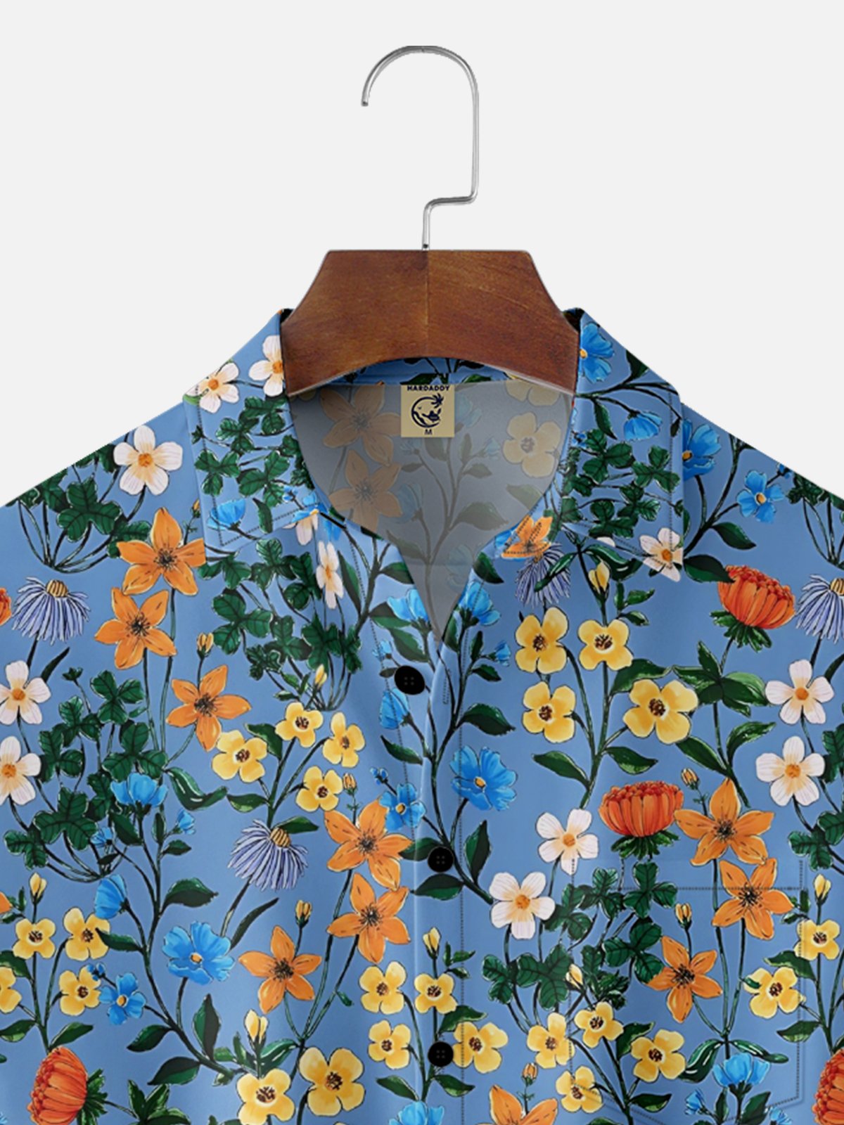 Moisture-wicking Floral Chest Pocket Hawaiian Shirt