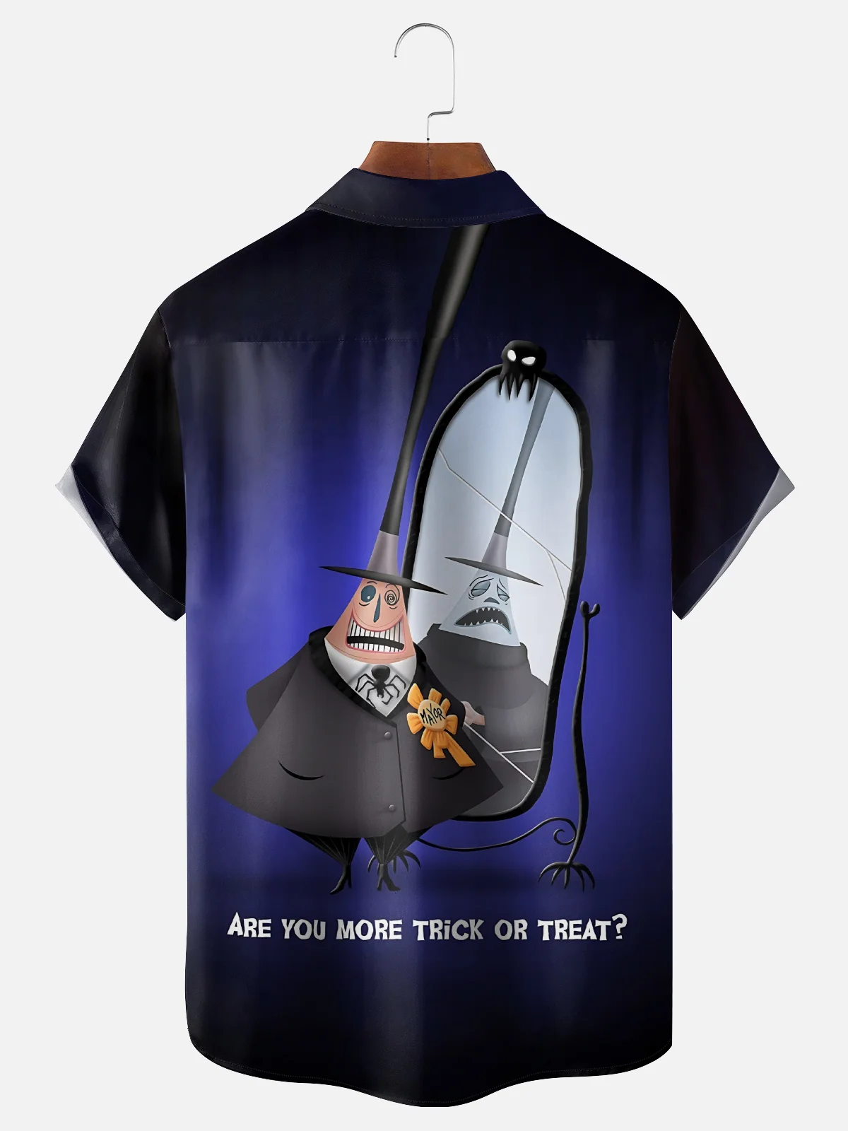 Moisture Wicking Christmas - Halloween Mayor Chest Pocket Hawaiian Shirt