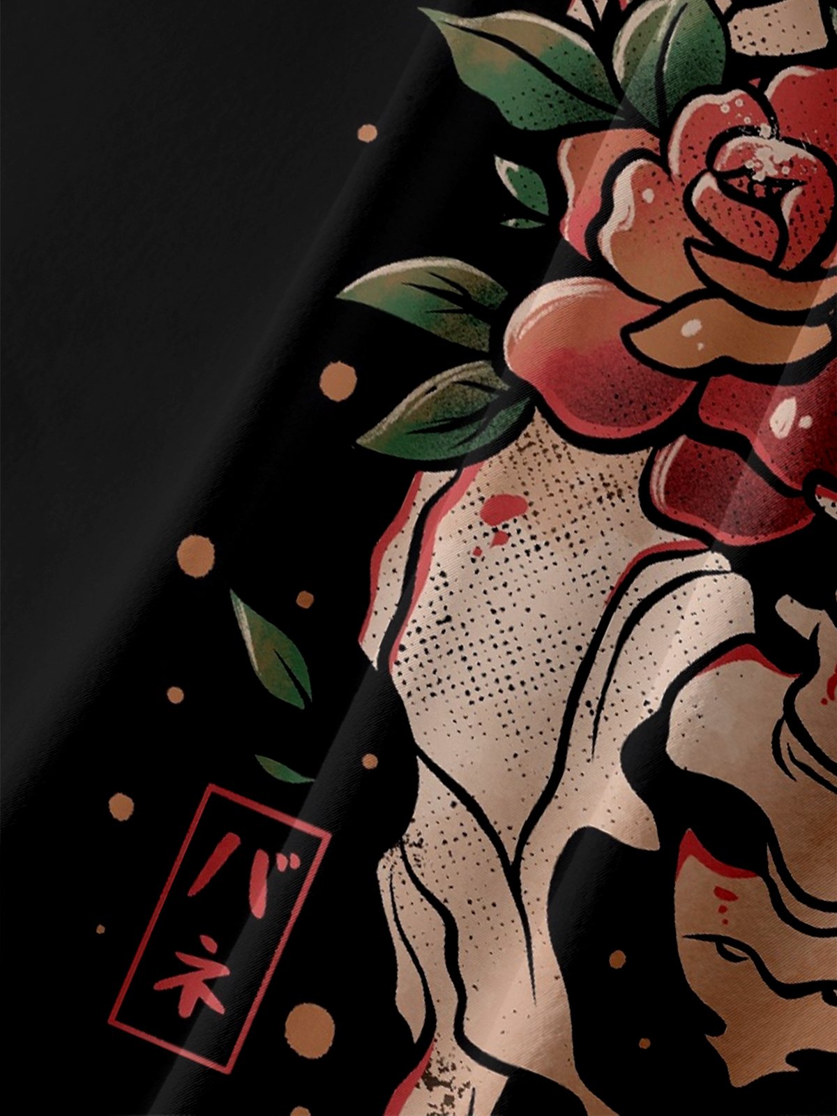 Hardaddy X Eduely Moisture-wicking Halloween Rose Skeleton Chest Pocket Holiday Shirt