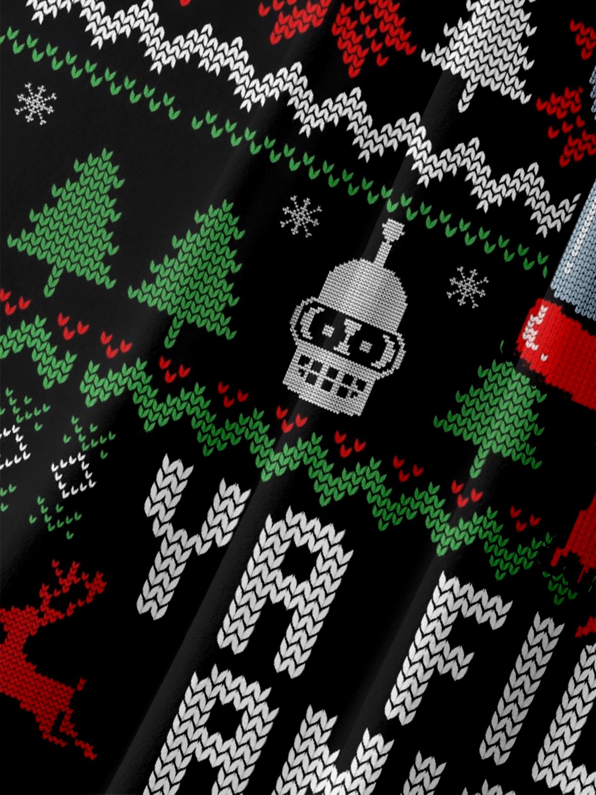 Hardaddy X Eduely Moisture-wicking Christmas Santa Star Robot Chest Pocket Ugly Shirt