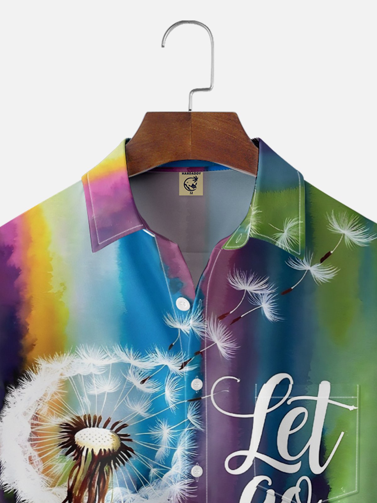 Moisture Wicking Let go and Let God Chest Pocket Hawaiian Shirt