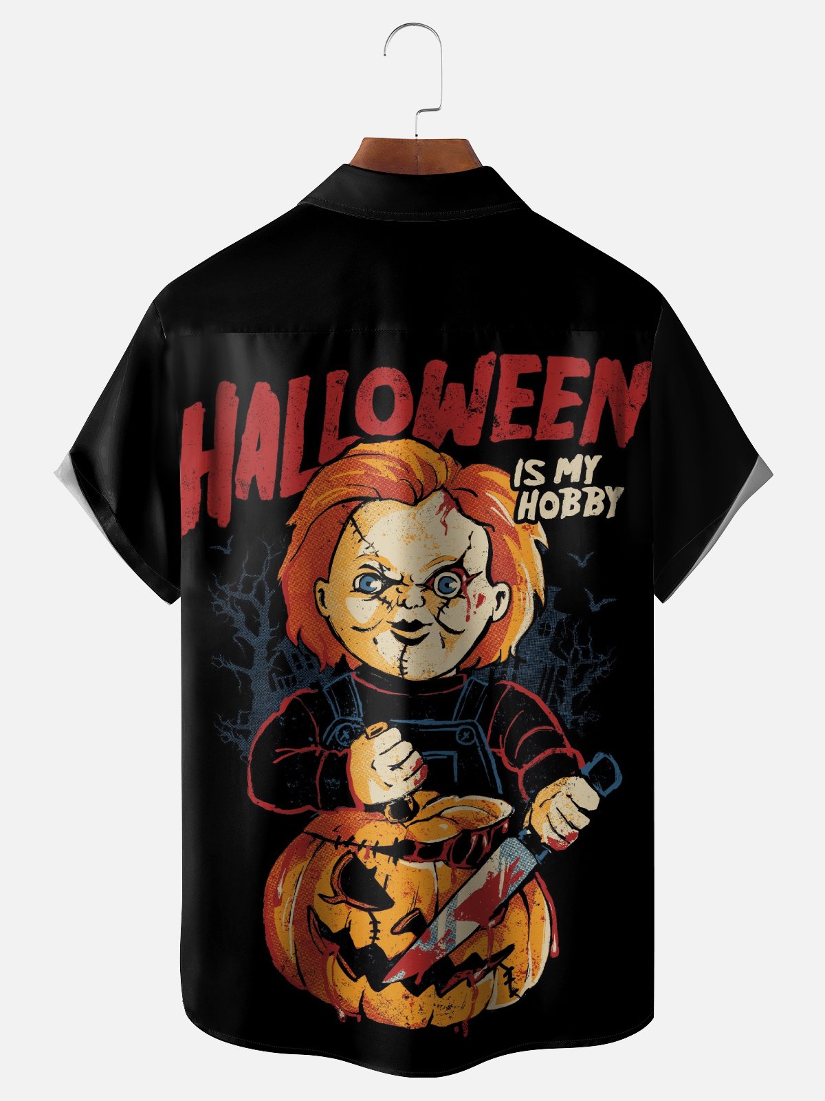 Hardaddy X Eduely Moisture-wicking Halloween Ghost Doll Chest Pocket Holiday Shirt
