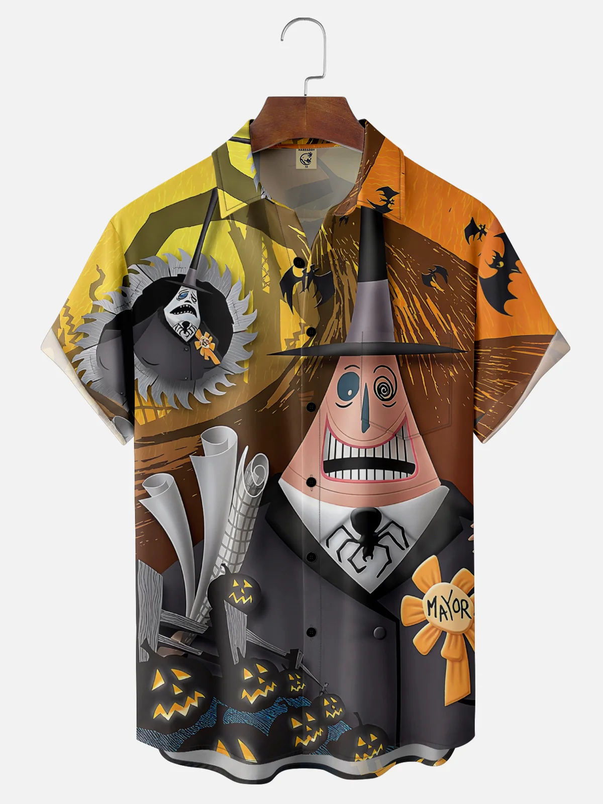 Moisture Wicking Halloween Christmas-Halloween Mayor Chest Pocket Hawaiian Shirt