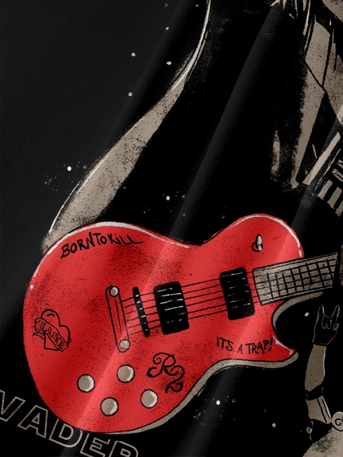 Hardaddy X Eduely Moisture-wicking Star Robot Music Guitar Chest Pocket Casual Shirt