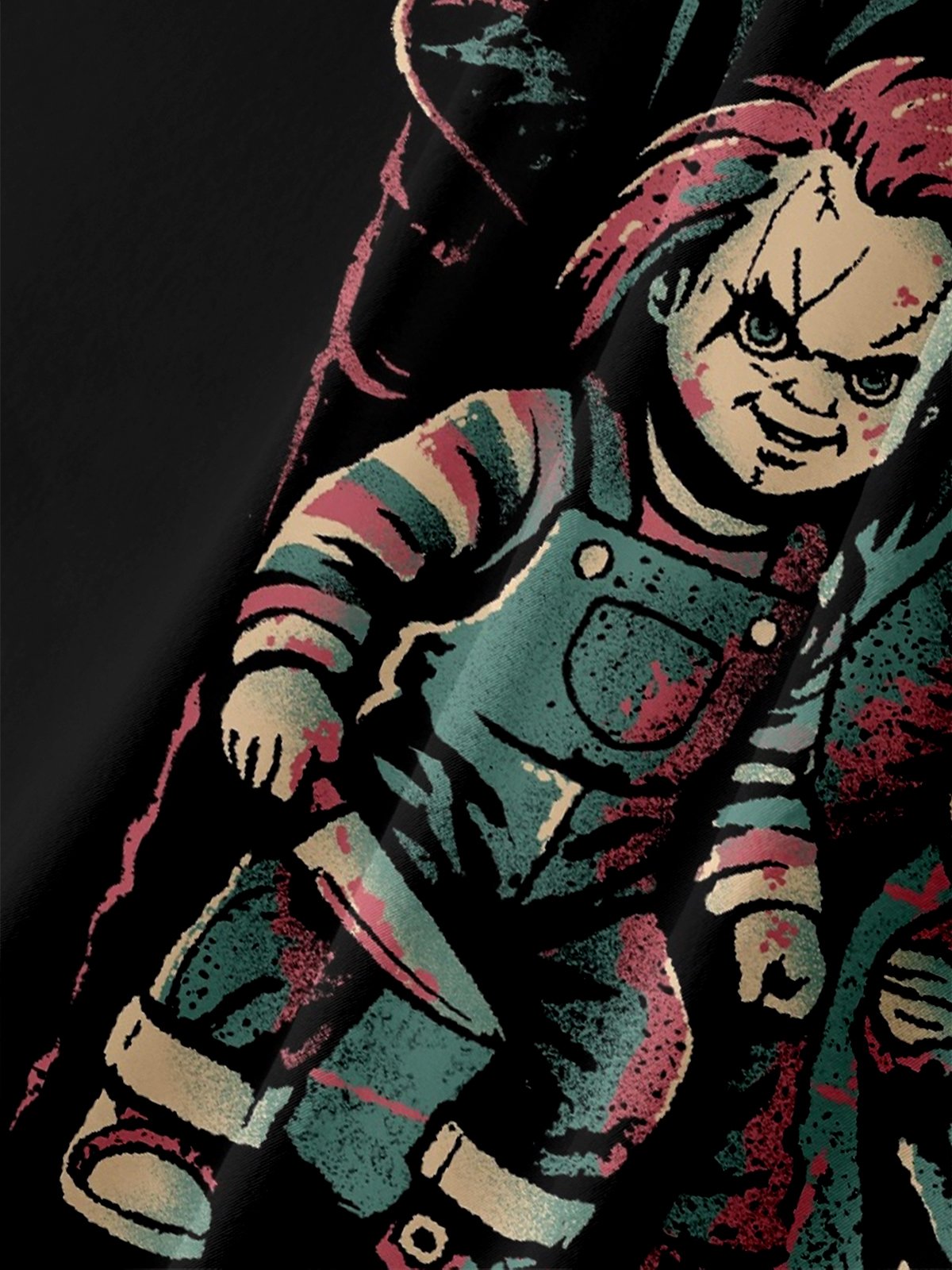 Hardaddy X Eduely Moisture-wicking Halloween Mask Killer Chest Pocket Holiday Shirt