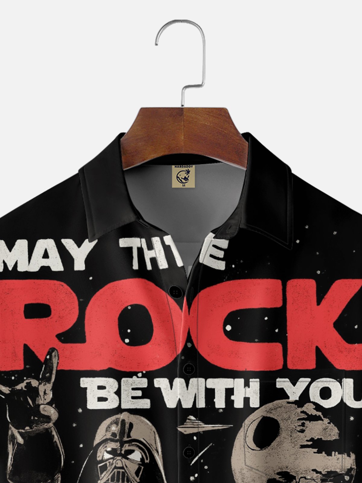 Hardaddy X Eduely Moisture-wicking Star Robot Music Guitar Chest Pocket Casual Shirt