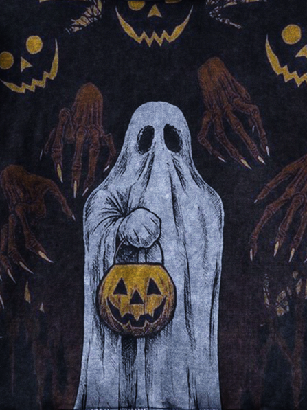 Halloween Gradient Abstract Ghost Ghost Pumpkin Hoodie Sweatshirt