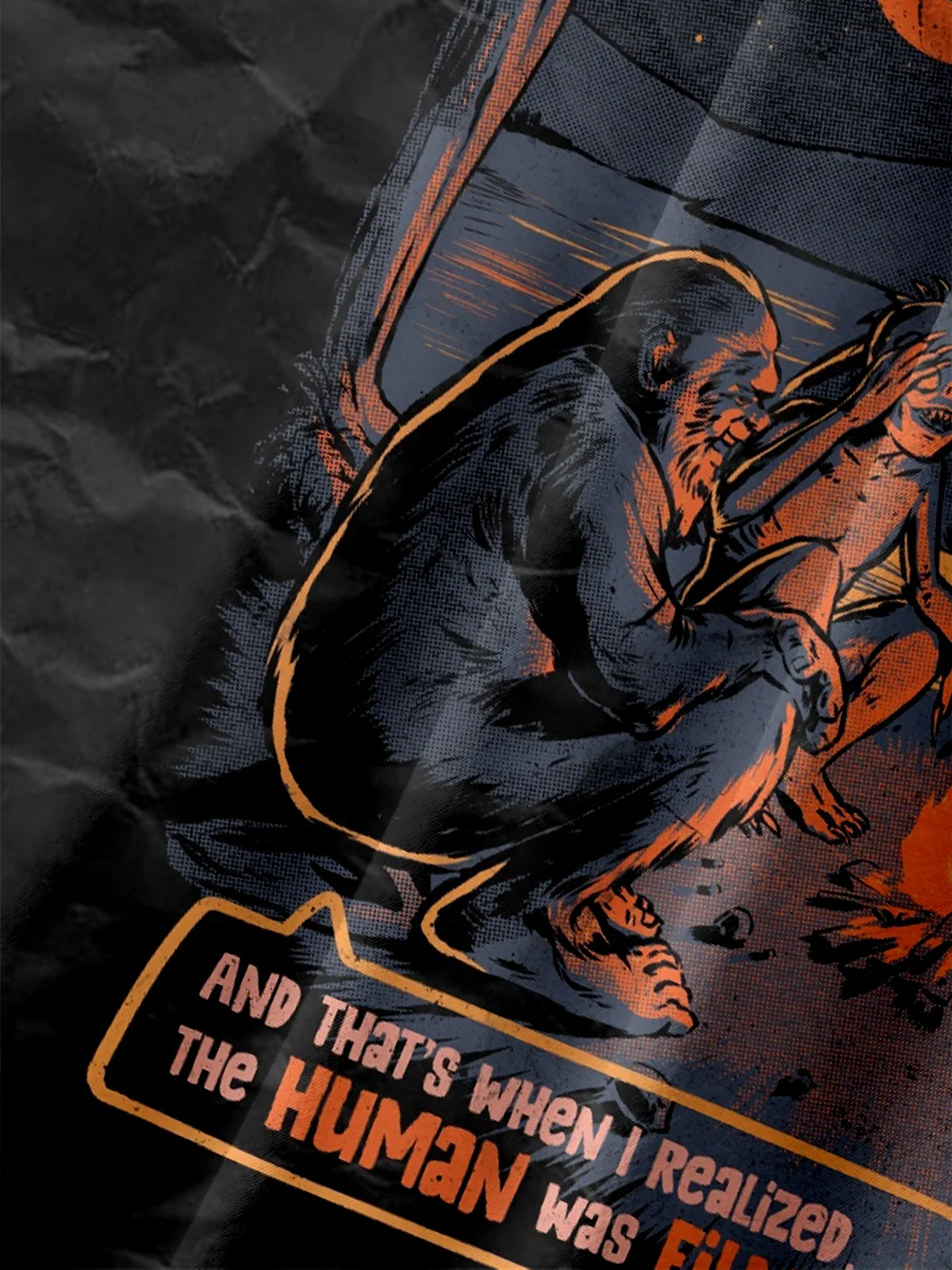 Hardaddy X Eduely Moisture-wicking Bigfoot Camping Chest Pocket Hawalian Shirt