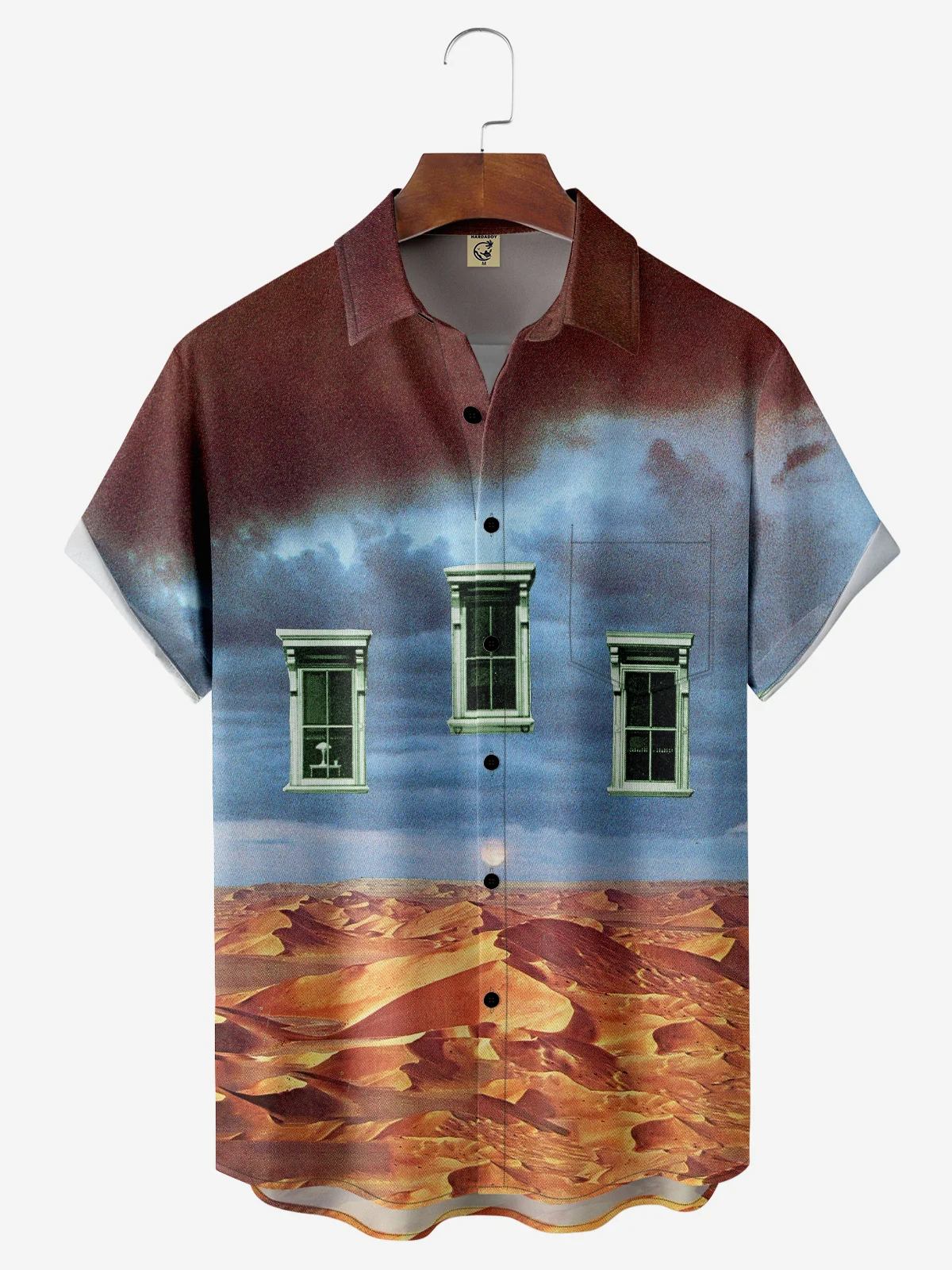 Hardaddy X Lara Rouse Moisture-wicking Desert Window Chest Pocket Hawalian Shirt