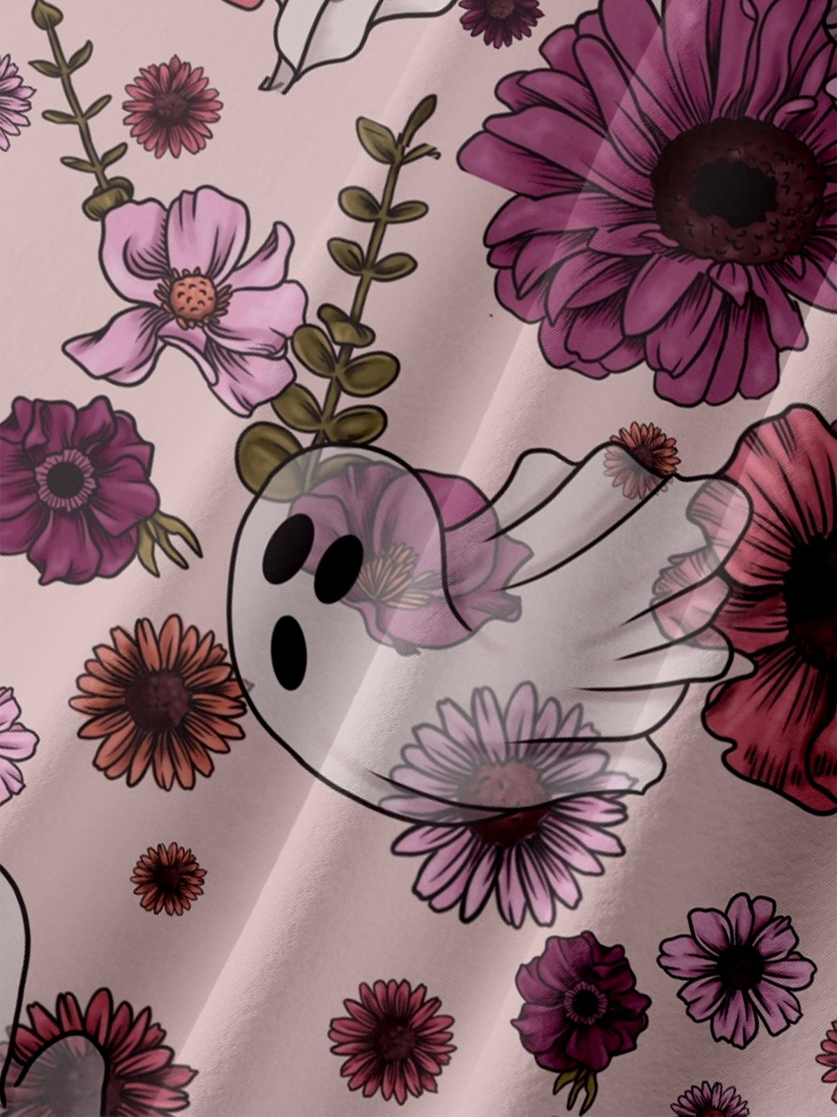 Hardaddy X Anna Lynne Moisture-wicking Flower Ghost Chest Pocket Hawalian Shirt