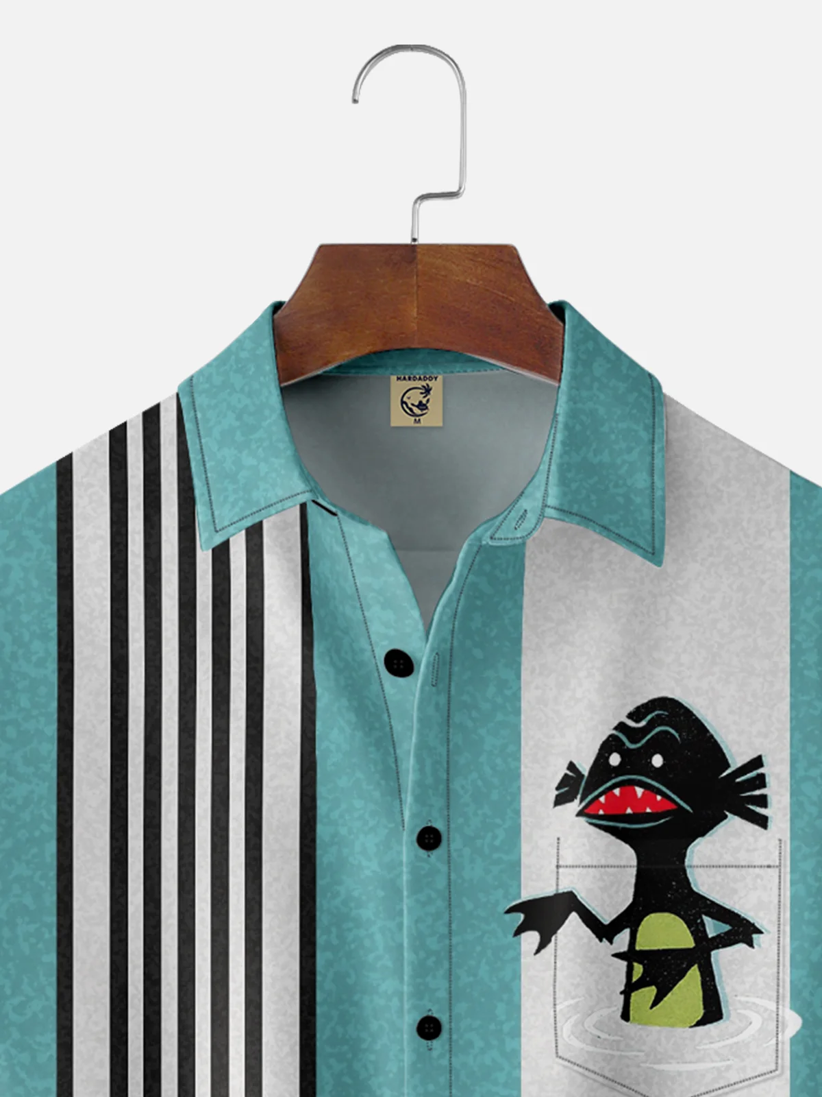 Moisture Wicking Lady of the Black Lagoon Gilman Chest Pocket Bowling Shirt