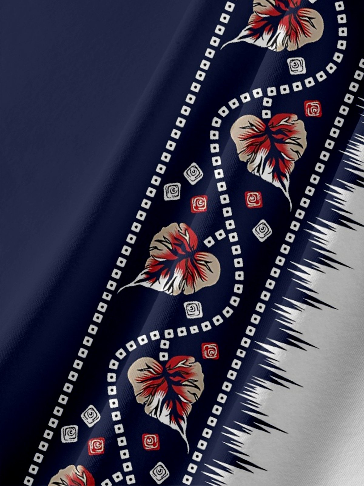 Moisture Wicking Striped Floral and Floral Chest Pocket Bowling Shirt