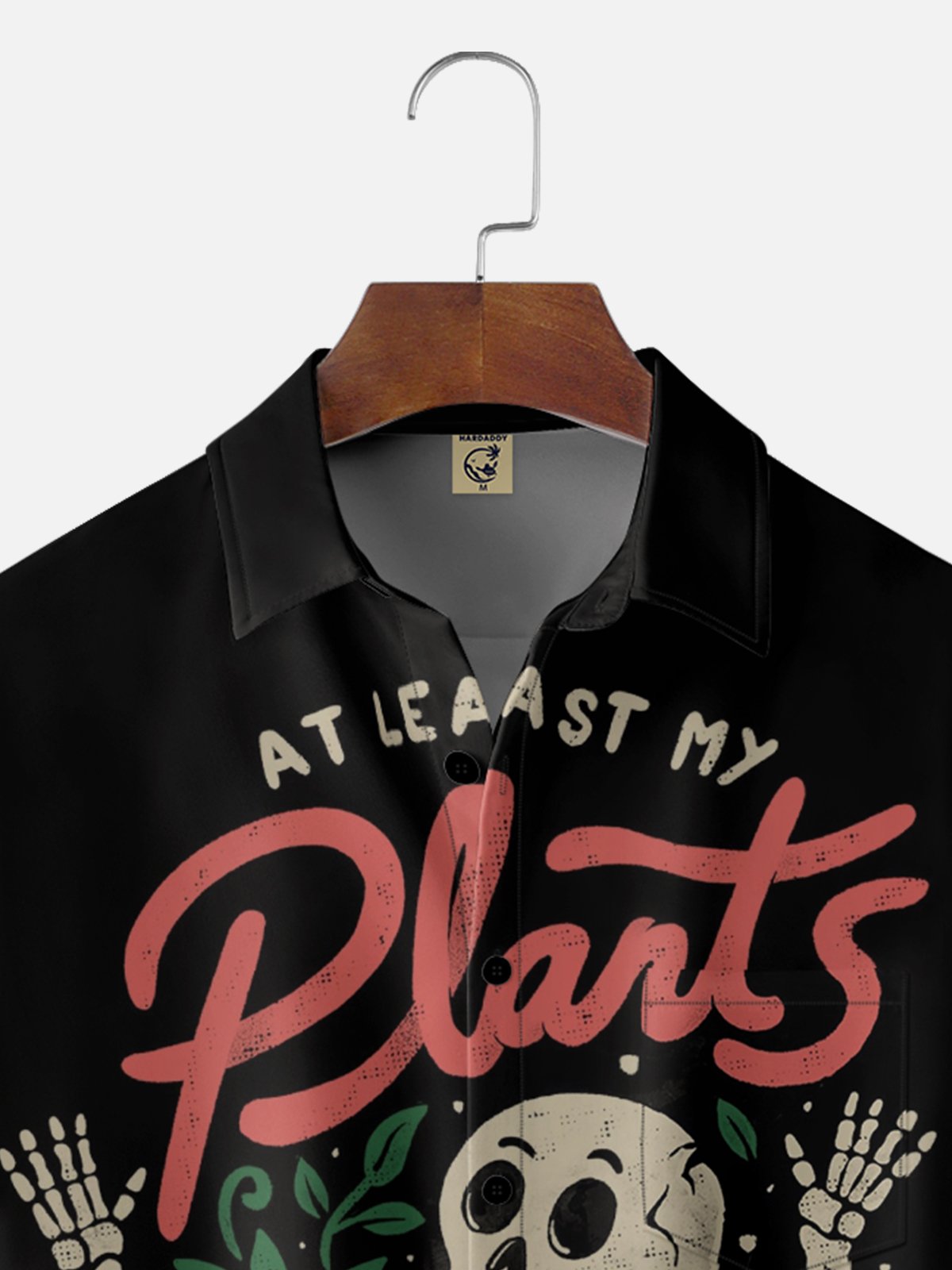 Hardaddy x Eduely Moisture-wicking Fun Skull Art Chest Pocket Casual Shirt