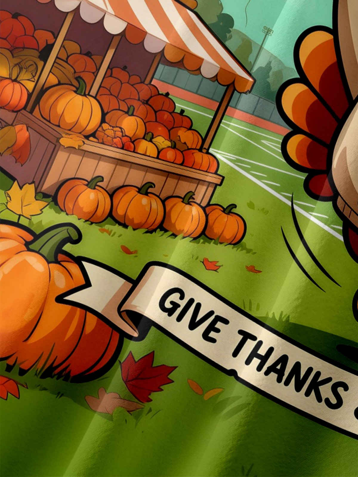Moisture-wicking Thanksgiving American Football Turkey Chest Pocket Casual Shirt