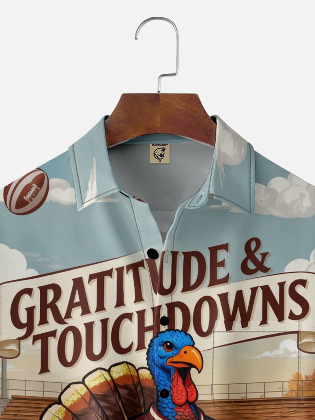 Moisture-wicking Thanksgiving Turkey Chest Pocket Casual Shirt