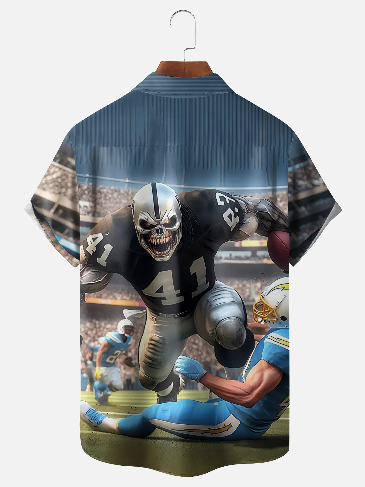 Moisture-wicking American Football Las Vegas Funny Raiders Chest Pocket Casual Shirt